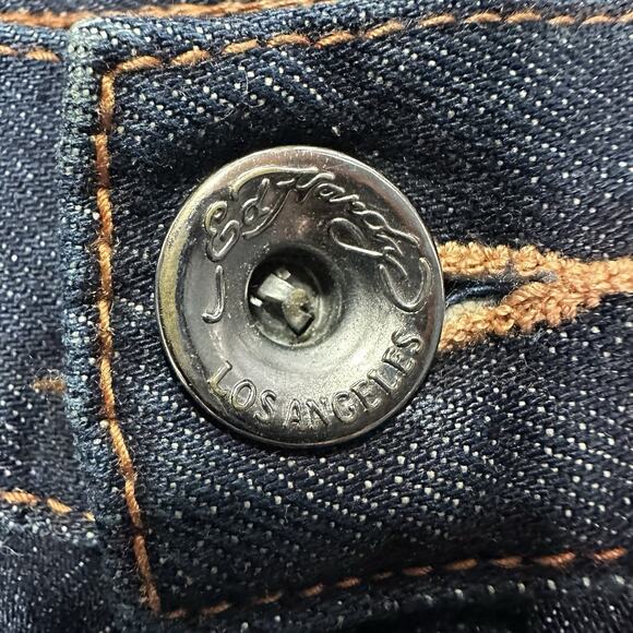 Ed Hardy Embroidered Tigers Baggy Skater Jean Shorts Lot 2008 Men’s Size 34 Y2K - Picture 3 of 11